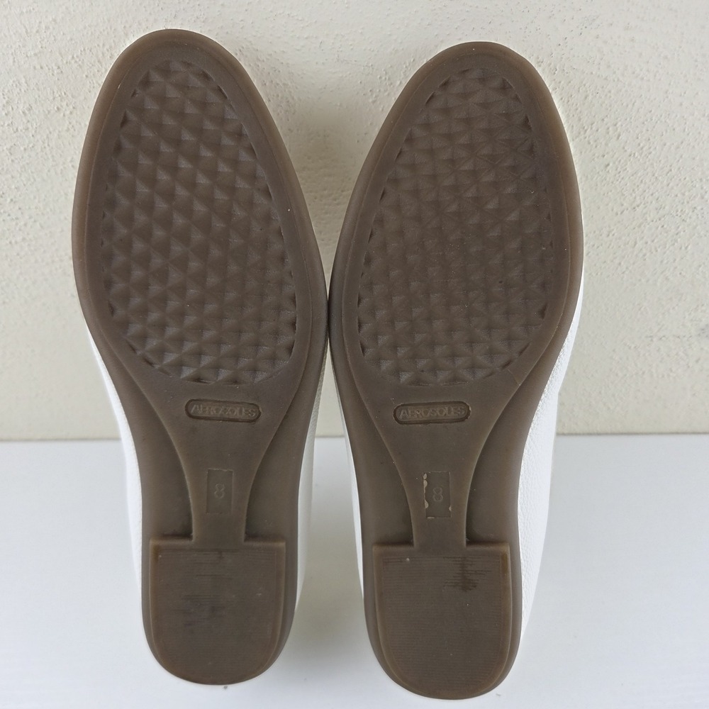 Aerosoles Sherbet Ballet Flats Off White Gold Buckle Comfort Shoes Womens Sz 8 M - Picture 11 of 12
